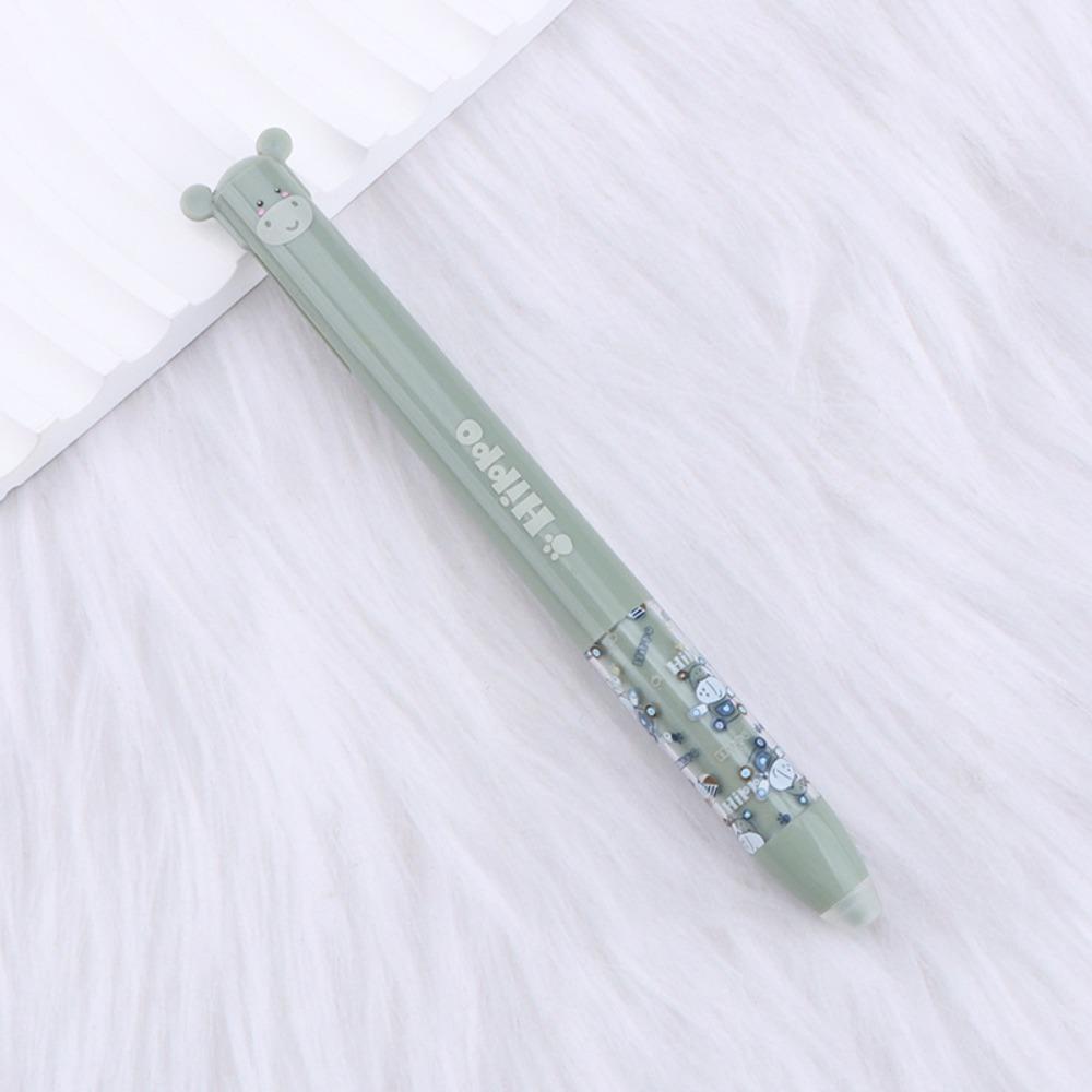 Multifunctional Erasable Ballpoint Pen Animal Design Quick-drying Neutral Pen Double Ink Color Signature Pens Student Test