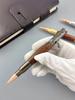 Brass Sandalwood Gun Handle Ballpoint Pen, Engravable Submachine Gun Design
