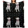 White Boxer Dog Cute Pattern Throw Blanket Manga Polar Luxury Single Blankets