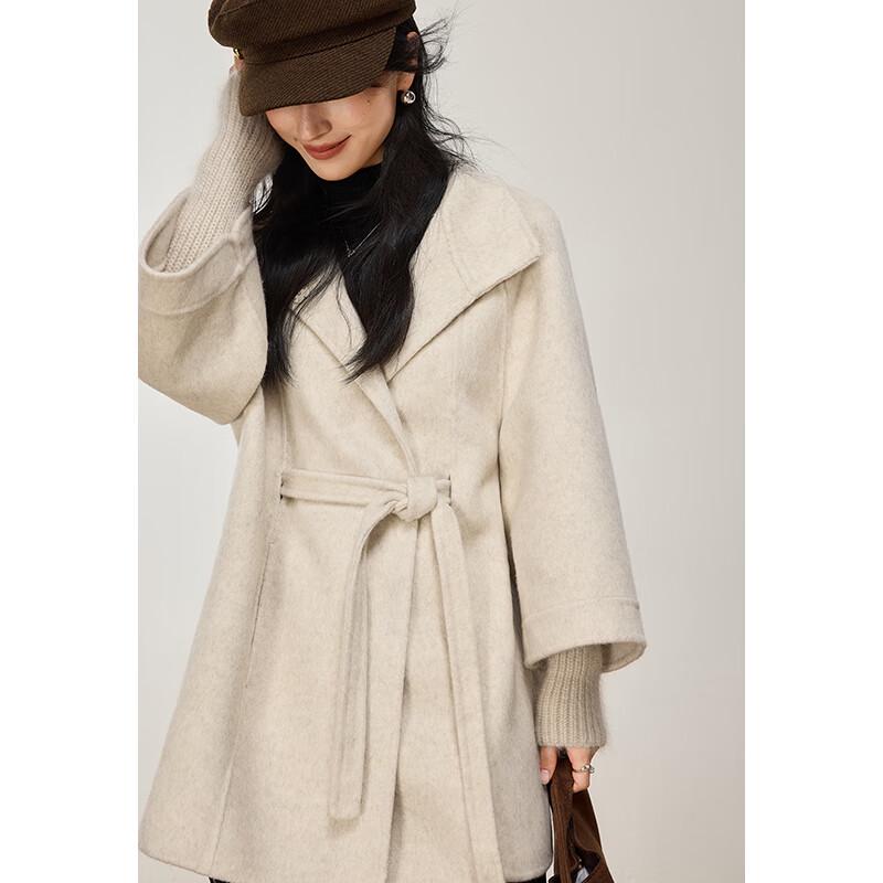 VICTORIA&VERA Women's Winter Alpaca Blend Knit Sleeve Cape Coat V9017D11