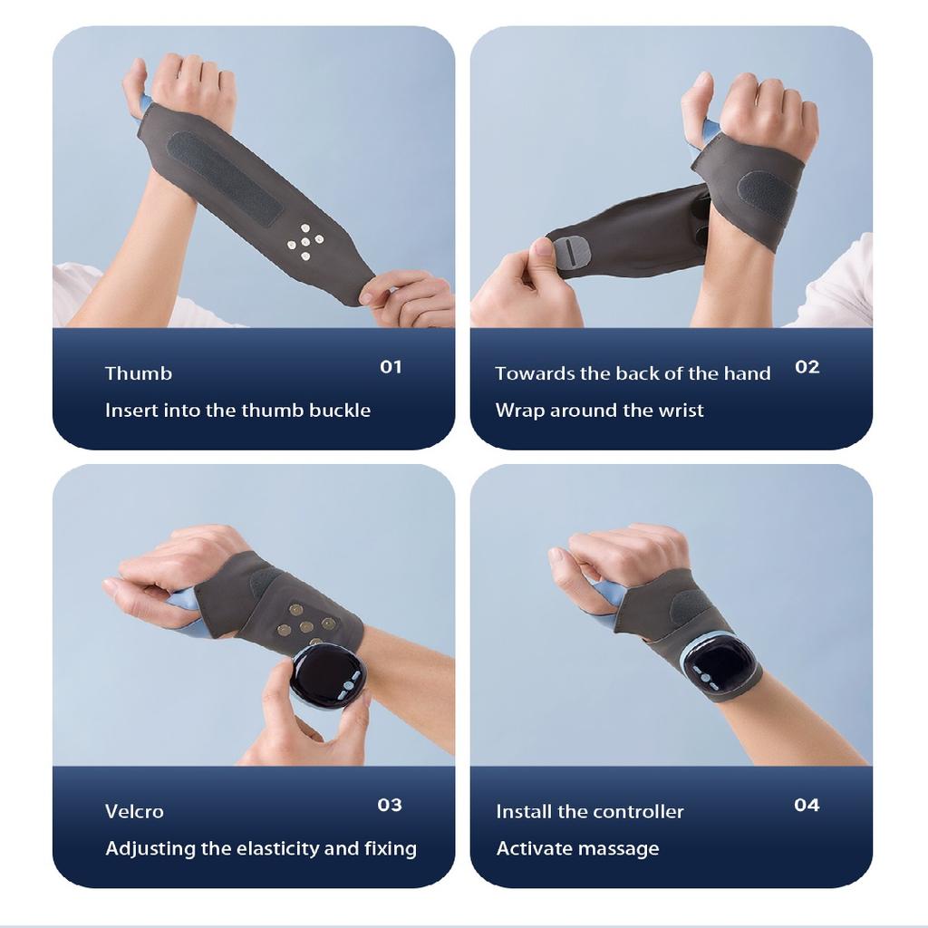 Intelligent Tendon Sheath Hand Heating Wrist Guard, Breathable Hot Compress, Detachable Hand Massage Protector