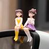 Cute Girls Friendship PVC Material Decorative Set, Suitable For Car Dashboard
