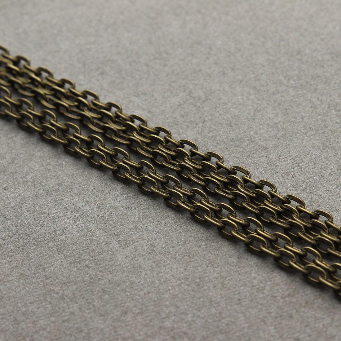 

10yards 2x3/3x4mm Metal Link Chains Bulk Twisted Chains For Jewelry Making DIY Handmade Necklace Bracelet Accessories Findings 2x3mm античный бронзовый