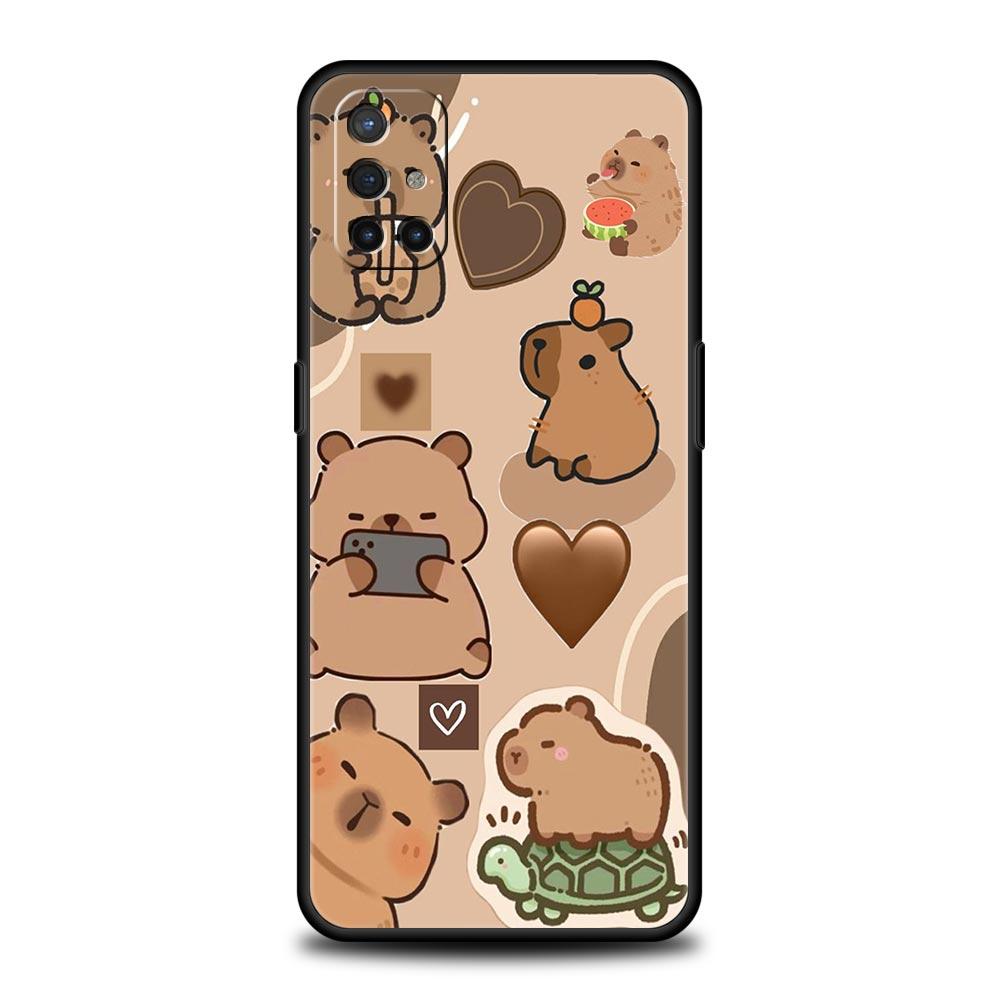 Anime Capybara Porpoise Phone Case For OnePlus 13 12 11 10 9 8 7T Pro 13R 12R 10R 9RT 8T Nord N200 N30 2T CE 2 3 5G Lite Cover