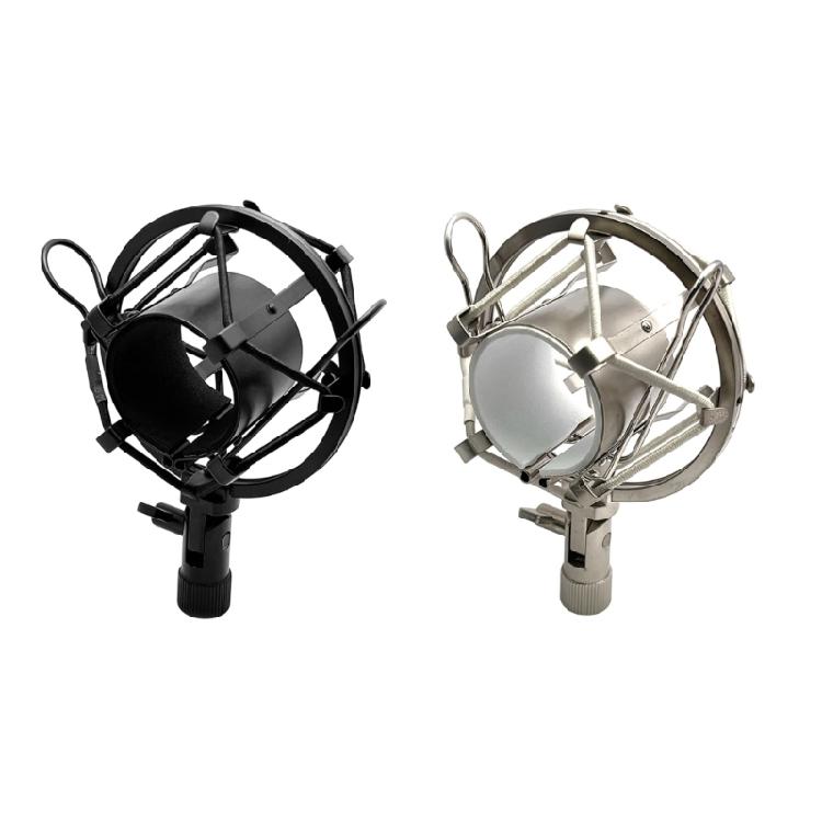 Microphone Recording Shock Mount with Suspension Cords and Stand Fitting for Home Studio Tables, Podcasts, and Streaming Duty