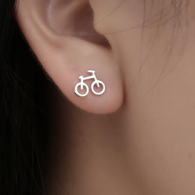 Kreative Ohrringe Mini Fahrrad Ohrringe Persönlichkeit Wilde Fahrrad Ohrringe Damen Einfacher Schmuck AVE