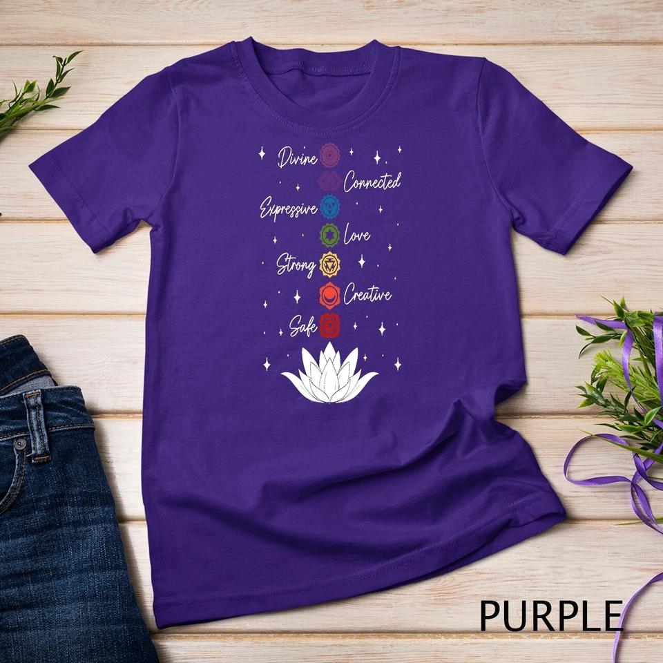 Chakra Lotus Flower Yoga Buddhism Meditation Spiritual T-Shirt Unisex T-shirt 5 4XL