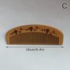 1Pcs Peach Wood Peach Wood Hair Comb Anti-Static Carve Designs Peach Wood Comb Traditional Retro Natural Solid Wood Comb