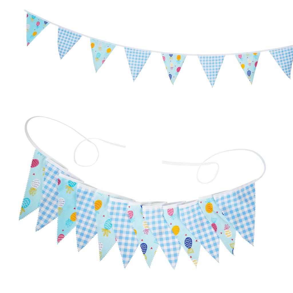 12Pcs 3.2M Long Wedding Banner Fabric Pennant Flags Wedding Hanging Decorations For Holiday Party Indoor and Outdoor
