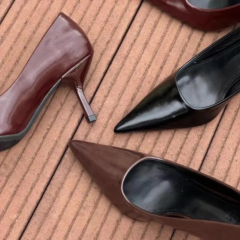 Women Sexy High Heels Pointed  Party Shoes Shallow Mouth One Kick Stilettos Women Heels Fashion Wedding Shoes 2025 New Styles