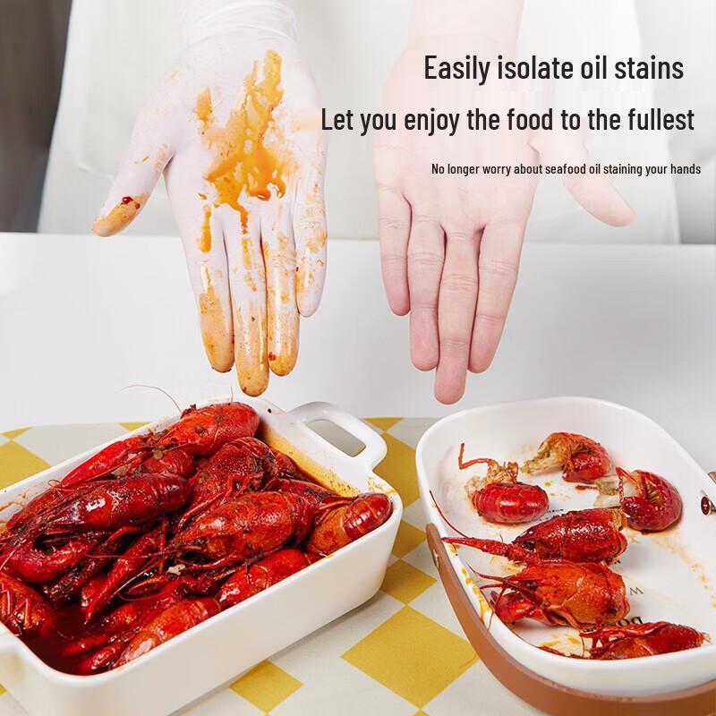 Solida Disposable Pink Food-Grade Nitrile Gloves