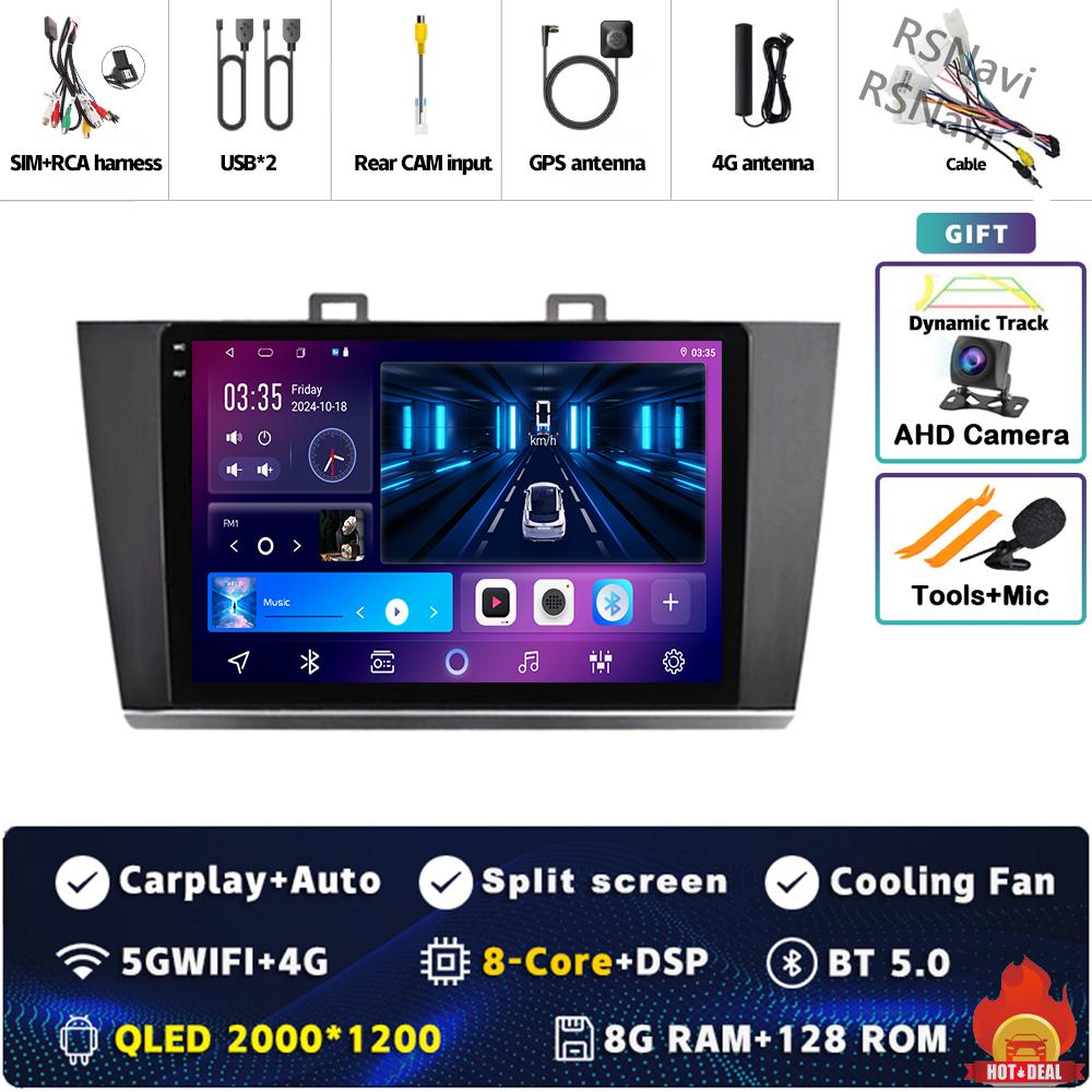 Android 14 Carplay Car Radio For Subaru Outback Legacy 2015 2016 2017 2018 Multimedia Video Player Navigation GPS Stereo 2Din BT