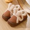 Fashion Women Winter Fluffy Slippers Indoor Warm Shoes Cute Cartoon Ear Soft Fur Anti-slip Female Home Street Daily Walking Cotton Shoes