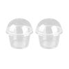 Transparent Plastic Dessert Bowl Container With Lid, 250ml Disposable Plastic Cups With Lids, For Bar Cafe Home Party, Salad Cup