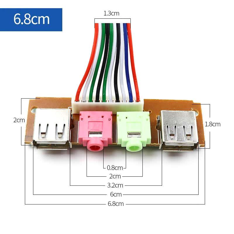 1Pc Computer Chassis Front Panel Audio Jack Front Usb Interface Host Front Bezel Cable