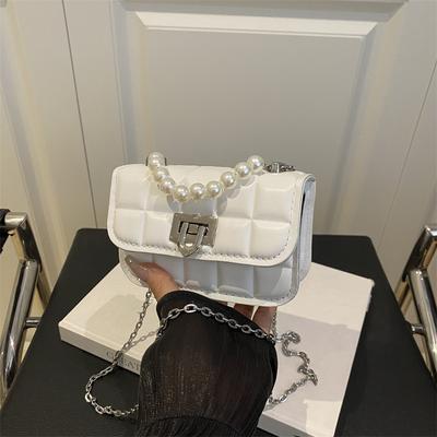 2025 Fashion Checked Change Bag Trendy Foreign Texture Simple Small Square Bag New Casual Versatile Shoulder Bag