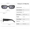Vintage Black Square Sunglasses Woman Luxury Brand Small Rectangle Sun Glasses Female Gradient Clear Mirror