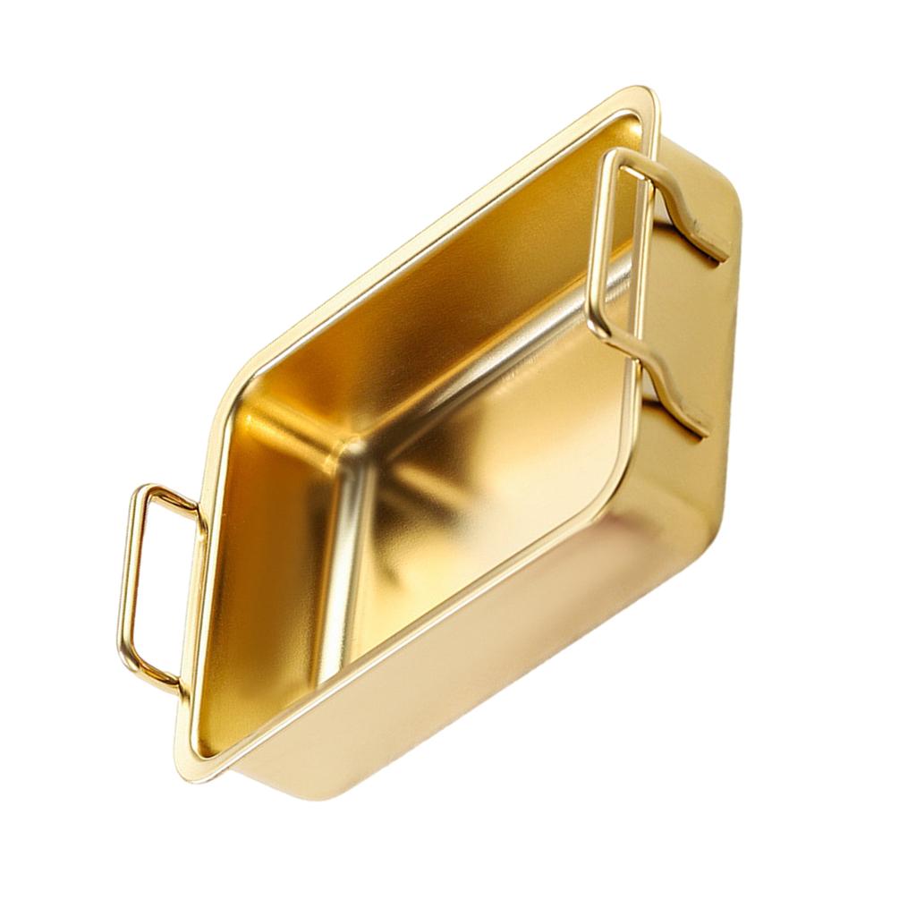 Obdélnový pekáč na zapékání, chléb, pizzu, nerezový hluboký pekáč s přenosným držadlem, kuchyňské doplňky