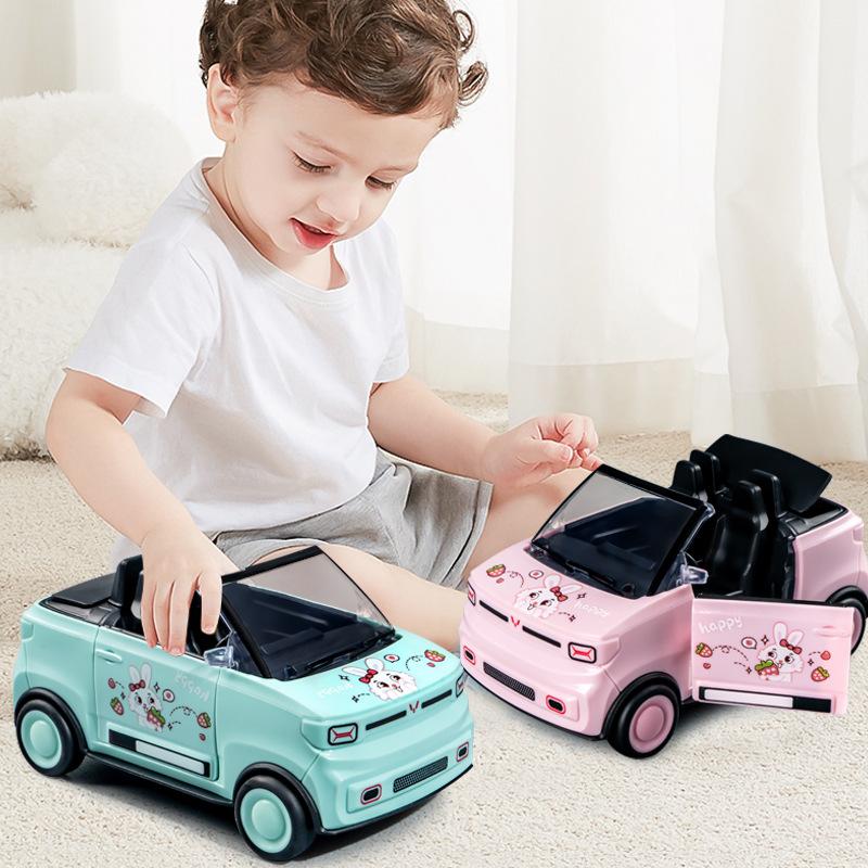 Kids Mini Convertible Sports Car Toy Inertia Plastic Model For Boys Girls