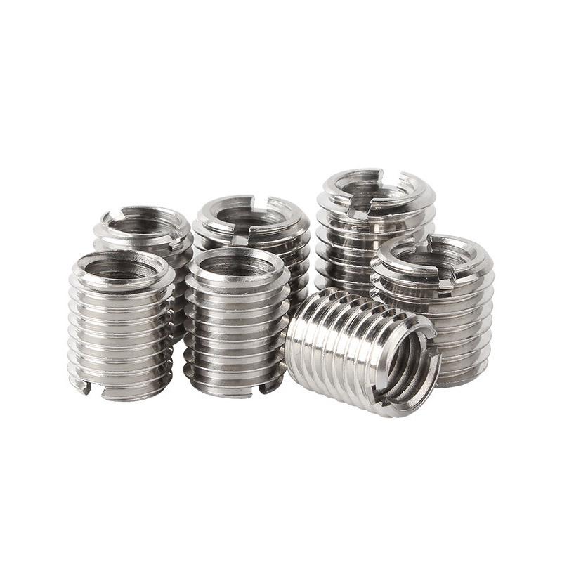 Stainless Steel Self-Tapping Threaded Insert with Small Slot for Internal and External Conversion