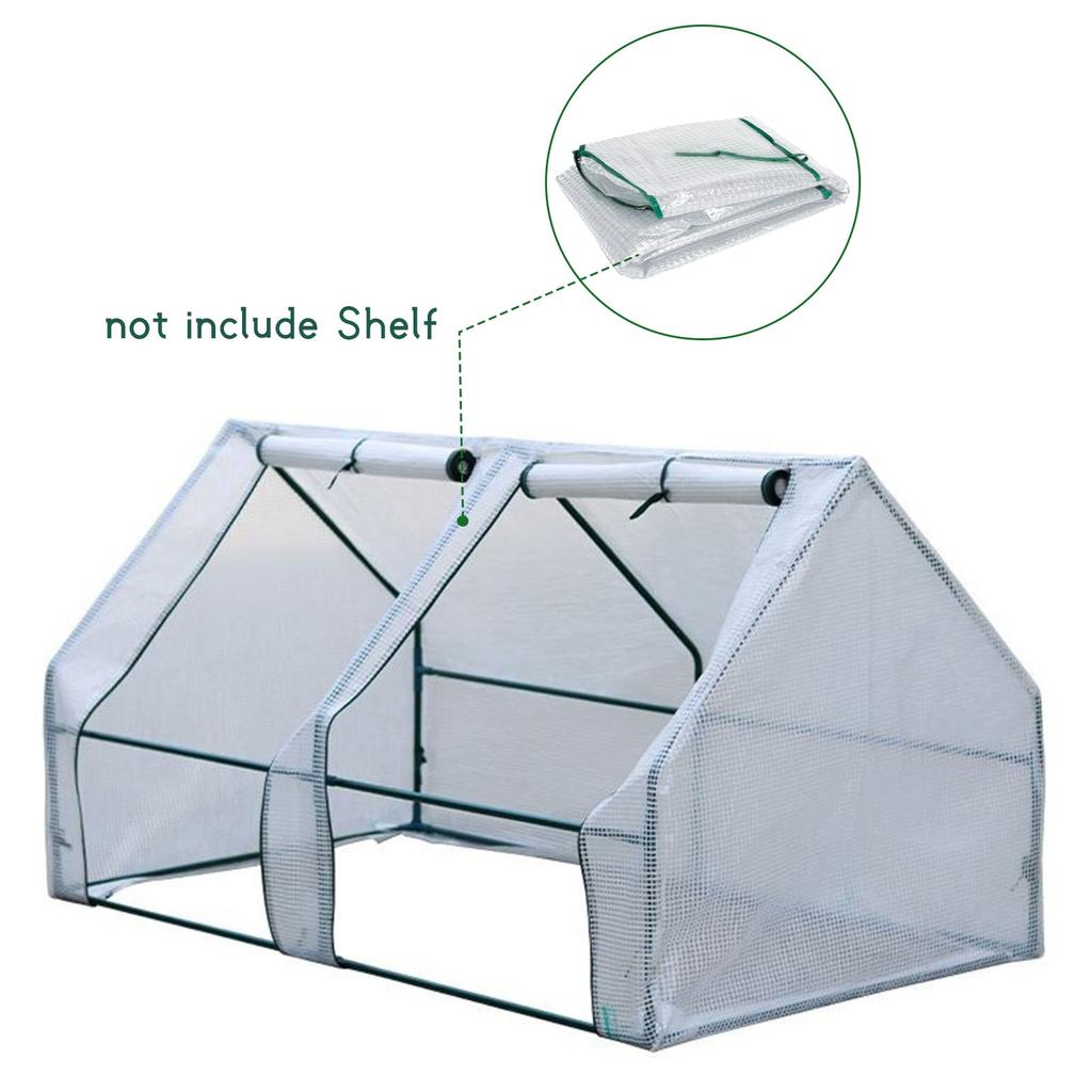 180x90x90 Cm Mini Greenhouse Cover With Roll-Up Shutters Door Plant Growth Tent Walk-in Greenhouses For Outdoors Without Bracket