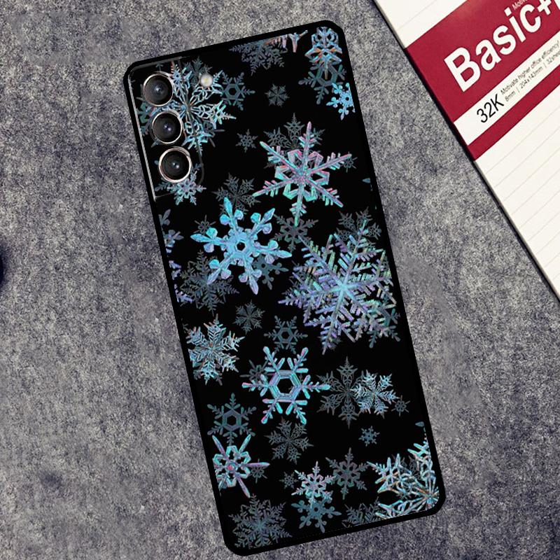Snow Snowflake Winter Case For Samsung Galaxy S25 S26 Ultra S20 S22 S23 S24 Ultra S21 Plus S10 S25 FE Cover Coque