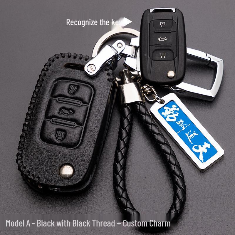Wuling Hongguang S S1 Genuine Leather 3-Key Remote Cover