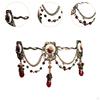 Gothic Choker Jewelry Goth Exaggerated Elegant Cool Fashionable Red Drop Statement for Women