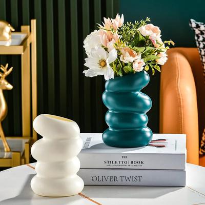 1PC Kunststoff Spirale Weiß Vase Nordic Kreative Blume Anordnung Container Für Küche Wohnzimmer Schlafzimmer Hause Dekoration Ornament