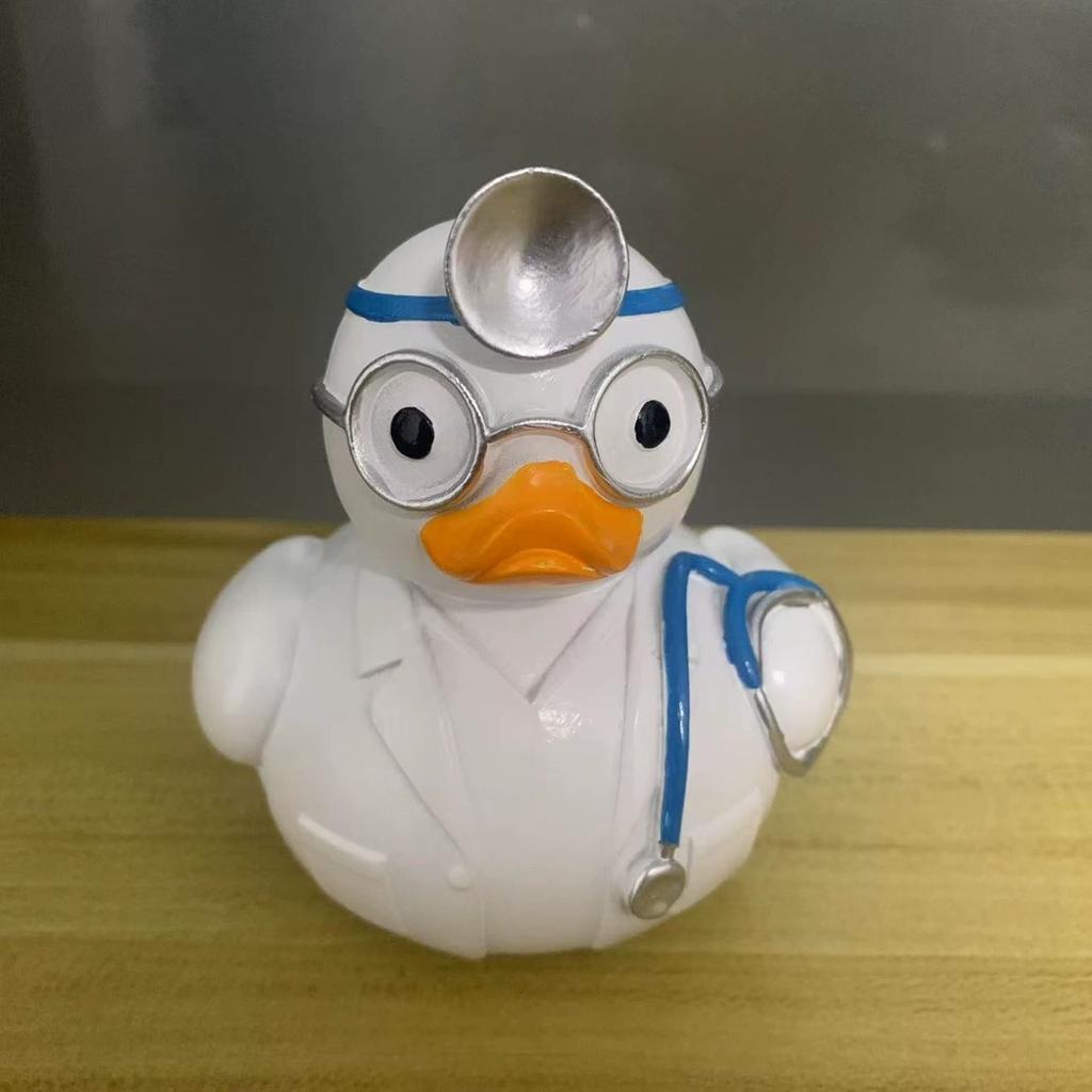 Creative Detective Duck Doctor Duck Chef Duck Fire Duck Home Desktop Statue Ornaments Resin Crafts Baby Birthday Toys And Gifts