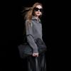 Sancai Winter Zipper Lapel Loose Knit Pullover