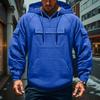 Men's Cargo Hoodie | Drawstring Multi-Pocket, Solid Color For Outdoor & Casual Wear