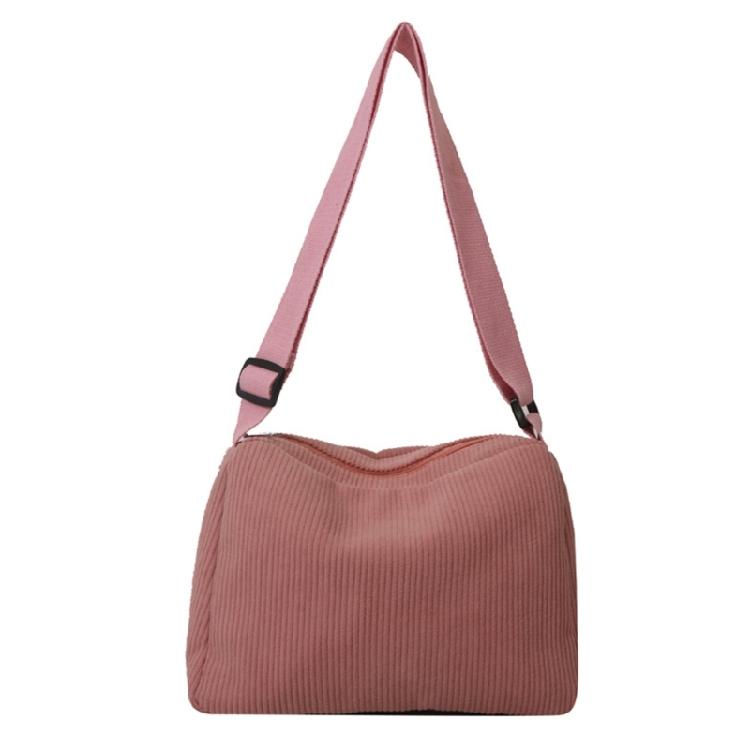 Contemporary Corduroy Sling Bag for Ladies Versatile Shoulder Bags with Zipper