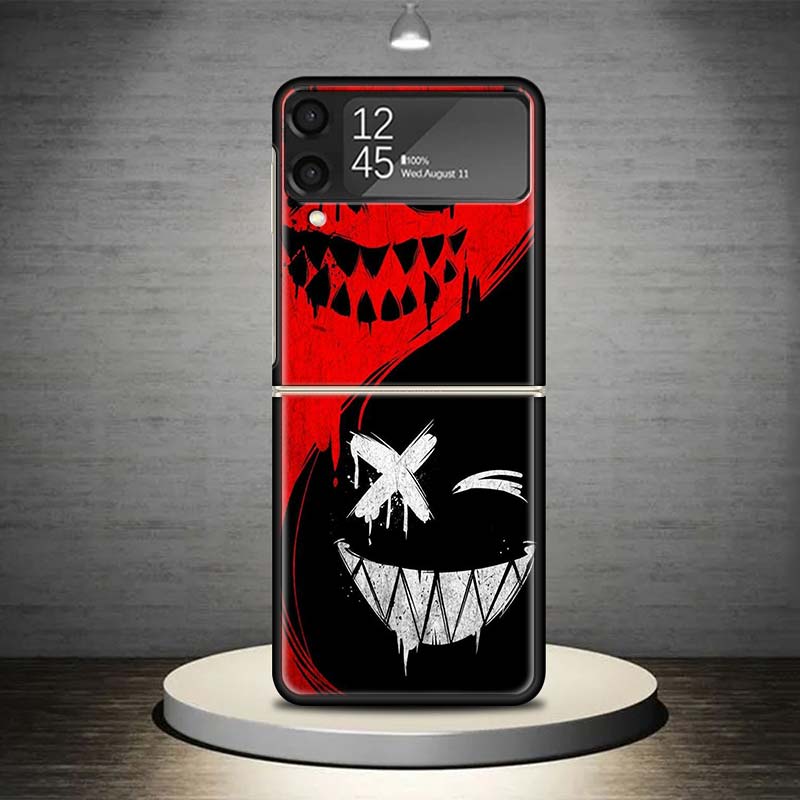 Devil Bad Boy Anime Phone Case For Samsung Galaxy Z Flip 7 6 5 4 3 5G Shockproof Cover Z Flip7 Flip6 ZFlip5 Flip3 Flip4 Luxury S