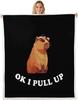 Cartoon Capybara Throw Blanket TwinCapybara BlanketCapybara Animals Lovers Fleece Blanket Kawaii Animals Sherpa Blanket