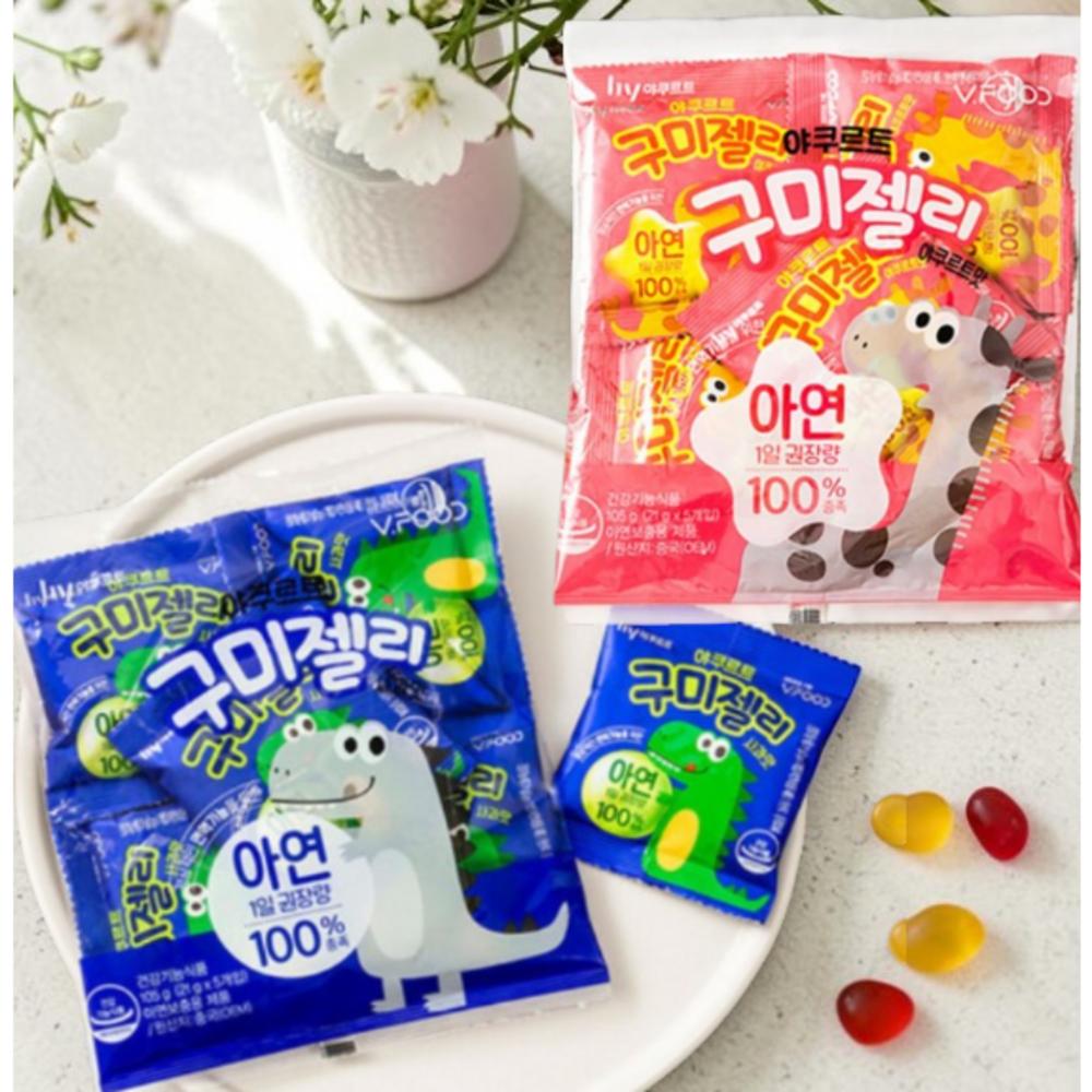 HY Korea Yakult Yakult Gummy Jelly 5 pcs + Yakult Gummy Jelly Apple Flavor, 105g