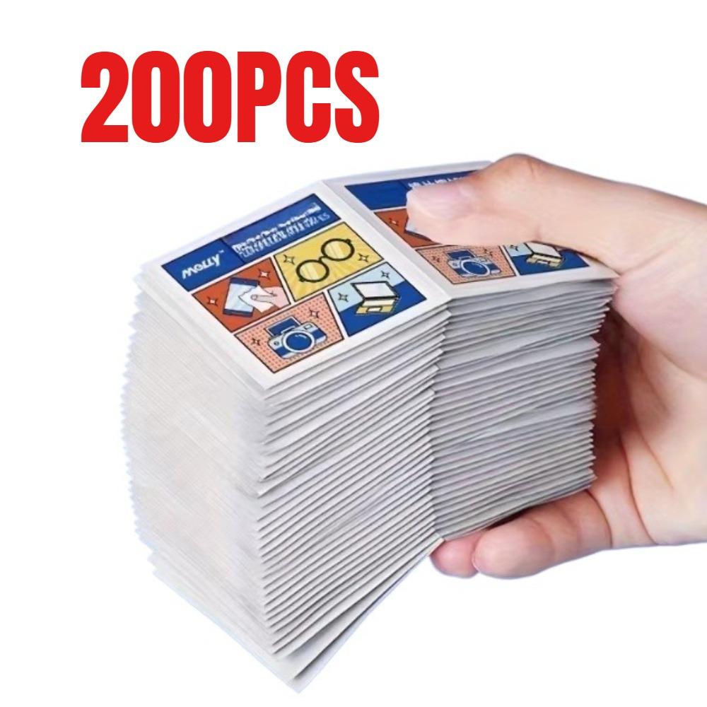 10/200 Pieces Glasses Wipes Anti-fog Screen Cleaning Cloth Accessories Alcohol Wipe Pad Lens Cleaning Wipes Microfiber Tools