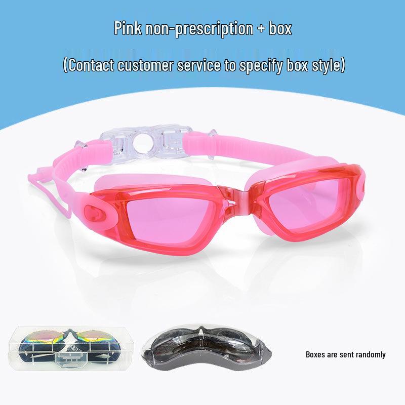 High-Definition Waterproof Anti-Fog Prescription Swimming Goggles for Adults