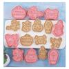 24PCS Cartoon Halloween Series Biscuit Mold PP Material Cookie Molds Push-type