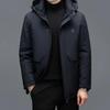Middle-aged and Elderly Men's Medium-length Down Jacket 90 White Duck Down Large Size Thickened Warm Dad Wear Removable Liner Jacket