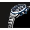 [KENTEX] Watch Solar Chronograph Blue Impulse Model 100m Waterproof S802M-03 Men's Silver