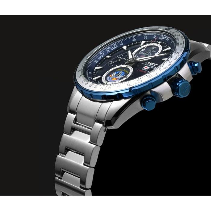 [KENTEX] Watch Solar Chronograph Blue Impulse Model 100m Waterproof S802M-03 Men's Silver