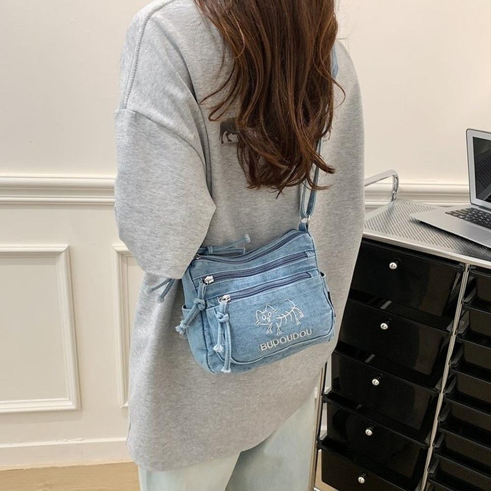 Lightweight Large Capacity denim Multipurpose Storage Bag for Daily Use