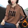 Sweater Women's Spring and Autumn Models Women's Casual Fashion Large Size Hooded Loose Simple Long-sleeved Jacket Trend