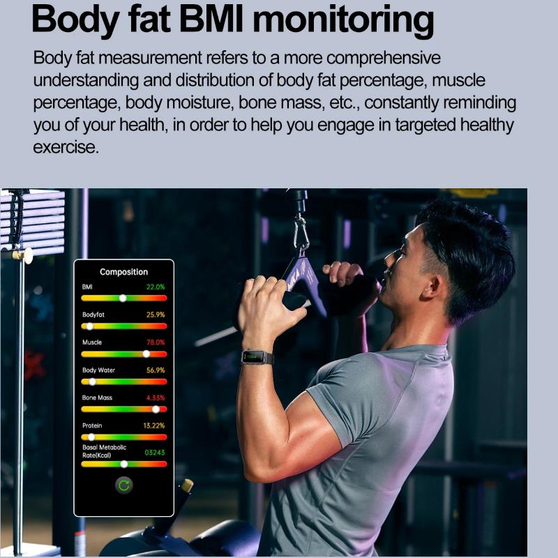 2025 Νέο Έξυπνο Ρολόι Μικροφυσικής Εξέτασης με Θεραπεία Παλμών Άνδρες ΗΚΓ+PPG Οξυγόνο Αίματος Λίπος Αίματος Αρτηριακή Πίεση Βραχιόλι Υγείας