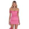 European and American Summer New Ins Supply Suspender One-word Collar Mesh Sexy Nightclub Hip Dress