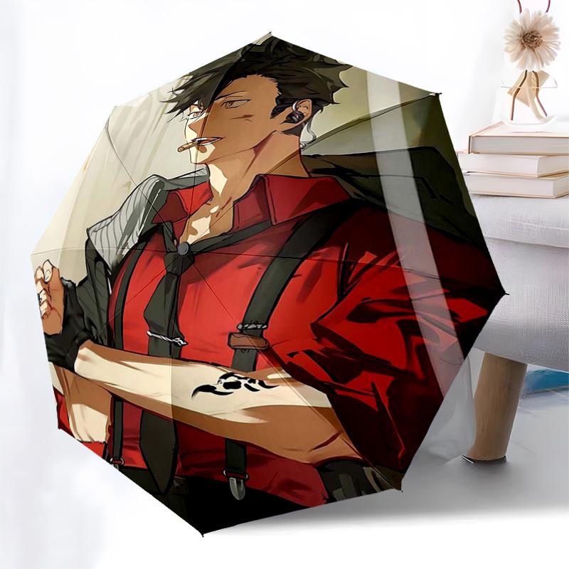 1 Stück Outdoor-Schirm mit Anime-Charakter-Design - Automatisches Öffnen/Schließen, Tragbares 3-fach faltbares Design, 8-Speichen-Eisenrahmen - Perfektes Geschenk für Fans, T