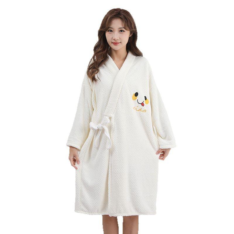 Coral Fleece Bath Skirt Summer Wearable Bath Towel Women'S Thickened Soft Absorbent Quick Drying Home Pajamas Bath Bathrobe