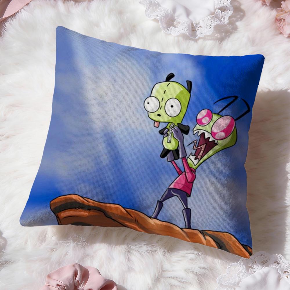 Милая Наволочка для Подушки I-Invader Z-Zim Премиум Комфорт Двусторонняя Наволочка - Дизайн Два в Одном для Любой Комнаты и Салона Автомобиля 30cmx30cm