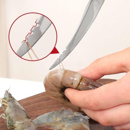 5-in-1 Stainless Steel Shrimp Peeler, Shrimp Peeler Set, Keeps Your Hands Clean, Multifunctional, Can Be Used for More Than Just Shrimp, and for Vario